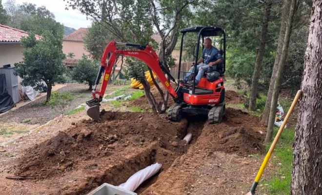 Réalisation d’un réseau pluvial avec remise en forme du terrain, Cavalaire-sur-Mer, GUILBOT ÉLAGAGE